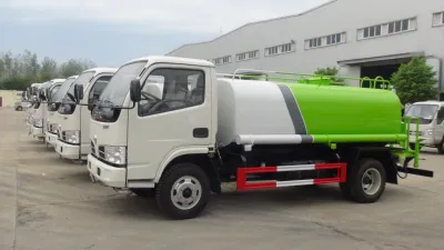 Dongfeng 4X2 3ton/4ton/5ton Camión cisterna de agua Camión Bowser Camión cisterna de rociadores de carretera Vehículo de pulverización de riego con cañón de agua Camión limpio de la ciudad