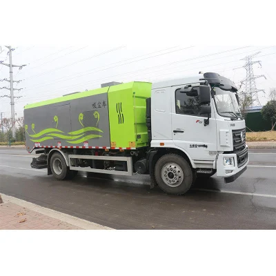 Camión de barrido de carreteras urbanas Vehículo de limpieza de pavimentos municipales con escoba giratoria